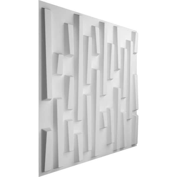 Ekena Millwork 19 5/8in. W x 19 5/8in. H Staggered Brick EnduraWall Decorative 3D Wall Panel, White, 20PK - WP20X20SBWH-CASE-20