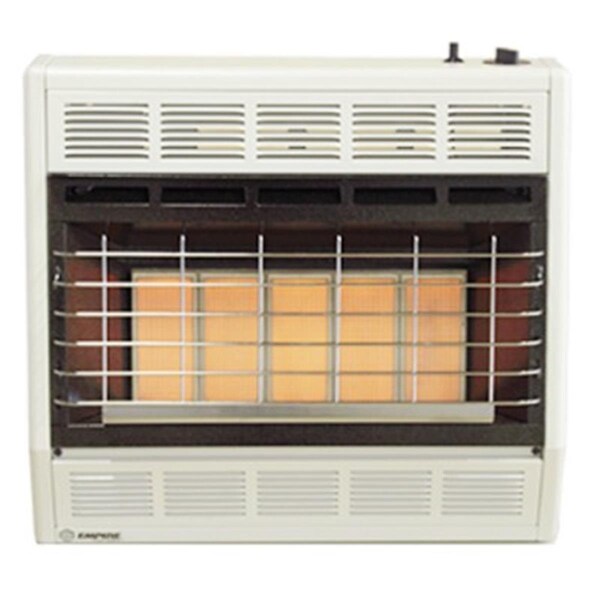Empire 30000 BTU VF Manual 3-Heat Settings Infrared Heater, White - SR30WLP