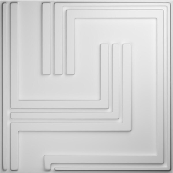 Ekena Millwork 19 5/8in. W x 19 5/8in. H Geometric EnduraWall Decor 3D Wall Panel Covers, Total 32.1 Sq. Ft., 12PK - WP20X20GMWH-CASE-12