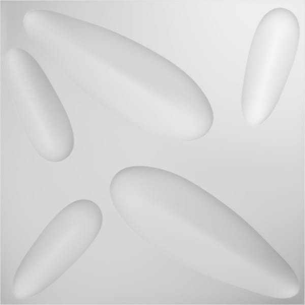 Ekena Millwork 19 5/8in. W x 19 5/8in. H Petal EnduraWall Decorative 3D Wall Panel Covers, Total 32.1 Sq. Ft., 12PK - WP20X20PLWH-CASE-12