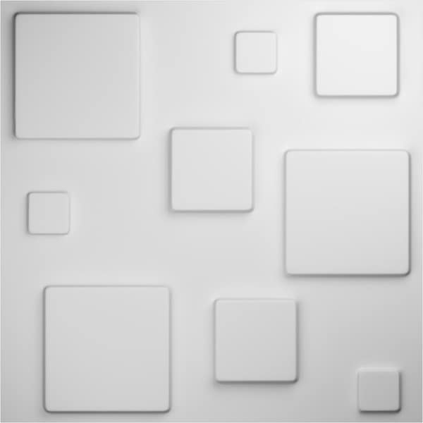 Ekena Millwork 19 5/8in. W x 19 5/8in. H Devon EnduraWall Decor 3D Wall Panel Covers, Total 26.75 Sq. Ft., 10PK - WP20X20DEWH-CASE-10