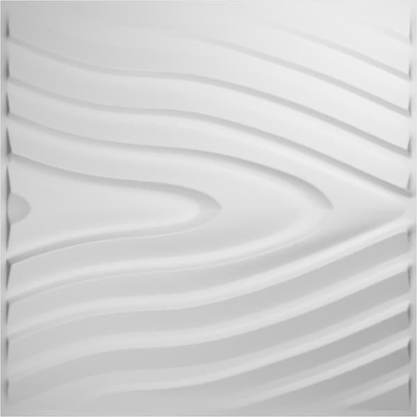 Ekena Millwork 19 5/8in. W x 19 5/8in. H Kahuna EnduraWall Decorative 3D Wall Panel, White, 10PK - WP20X20KHWH-CASE-10