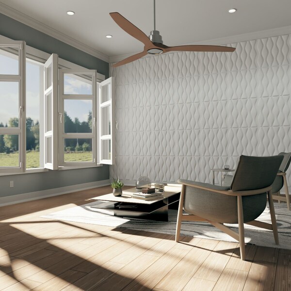 Ekena Millwork Ariel EnduraWall Decorative 3D Wall Panel, White, 19 5/8"W x 19 5/8"H - WP20X20AIWH