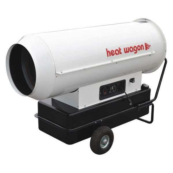 Heat Wagon Portable Oil and Kerosene Torpedo Heater, 400,000 BtuH, 2,500 cfm, 8,500 sq ft Heat Area 27.7 gal - DF400