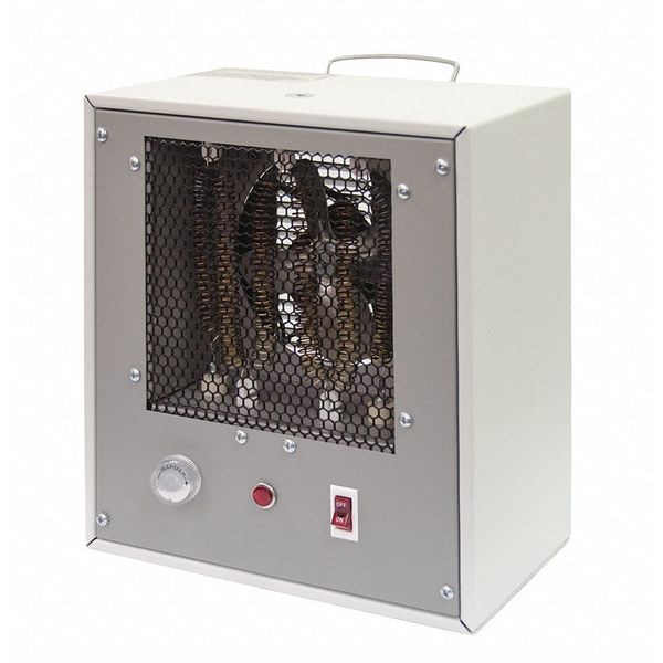 Dayton Portable Electric Heater, 1500/750, 120V AC, 1 Phase, 5118 / 2560 BtuH, Non-Oscillating - 402M62