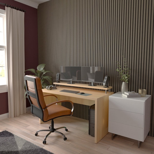 Ekena Millwork AcoustixPro Noise Cancelling Traditional Medium Slat Wall Panel - SWA1000X0500TRCG