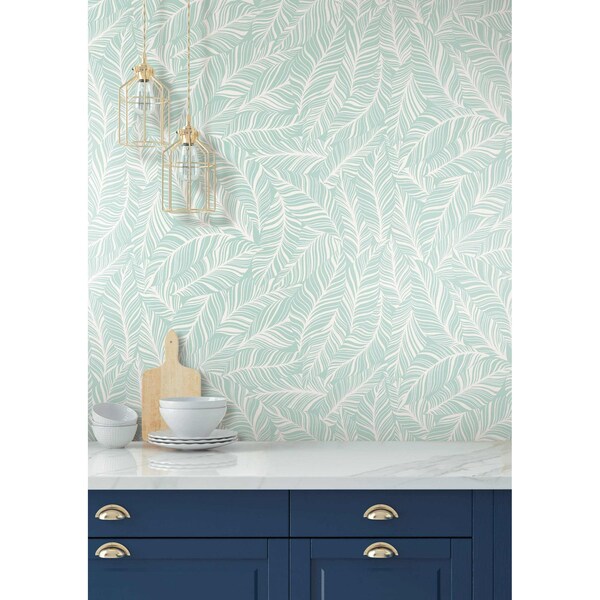 York Wallcoverings Rainforest Canopy Aqua Wallpaper - TC2716