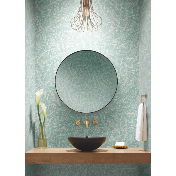 York Wallcoverings Rainforest Canopy Aqua Wallpaper - TC2716