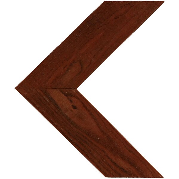Ekena Millwork 13"W x 16"H x 3/4"D Vintage Farmhouse 3 1/2" Chevron, Barnwood Decor Collection, Salvage Red - DECR13X16X075CHVRD