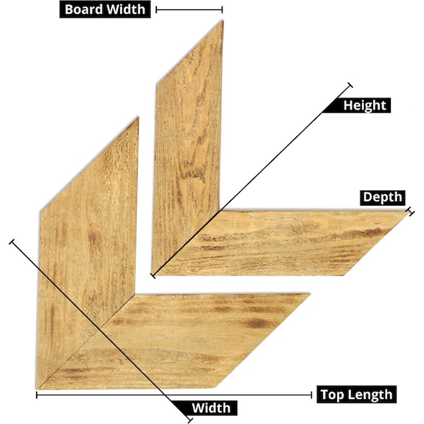 Ekena Millwork 13"W x 16"H x 3/4"D Vintage Farmhouse 3 1/2" Chevron, Barnwood Decor Collection, Salvage Red - DECR13X16X075CHVRD