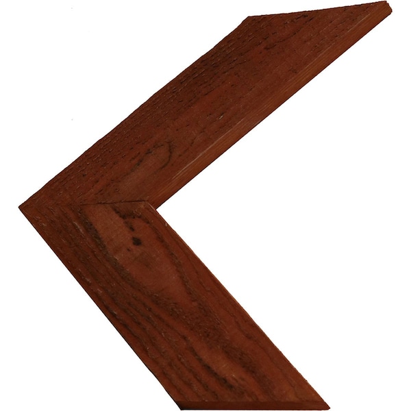 Ekena Millwork 13"W x 16"H x 3/4"D Vintage Farmhouse 3 1/2" Chevron, Barnwood Decor Collection, Salvage Red - DECR13X16X075CHVRD