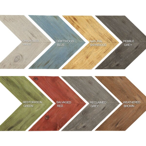 Ekena Millwork 13"W x 16"H x 3/4"D Vintage Farmhouse 3 1/2" Chevron, Barnwood Decor Collection, Salvage Red - DECR13X16X075CHVRD