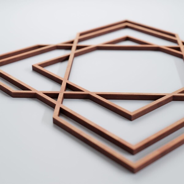 Ekena Millwork Medium Lakewood Decorative Fretwork Wood Wall Panels, Cherry, 15 3/8"W x 15 3/8"H x 3/8"T - WALW16X16X0375LWDCH