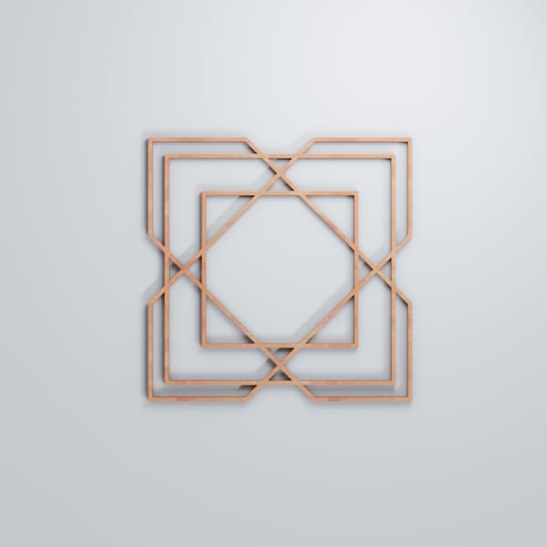 Ekena Millwork Medium Lakewood Decorative Fretwork Wood Wall Panels, Cherry, 15 3/8"W x 15 3/8"H x 3/8"T - WALW16X16X0375LWDCH