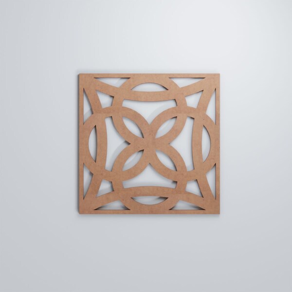 Ekena Millwork Medium Baytown Decorative Fretwork Wood Wall Panels, Wood (Paint Grade), 15 3/8"W x 15 3/8"H x 3/8"T - WALW16X16X0375BYTMF