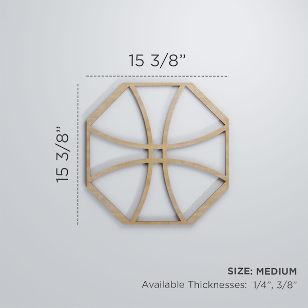Ekena Millwork Medium Haswell Decorative Fretwork Wood Wall Panels, Alder, 15 3/8"W x 15 3/8"H x 3/8"T - WALW16X16X0375HWLAL