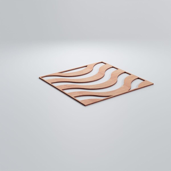 Ekena Millwork Large Parker Decorative Fretwork Wood Wall Panels, Cherry, 23 3/8"W x 23 3/8"H x 3/8"T - WALW24X24X0375PKRCH