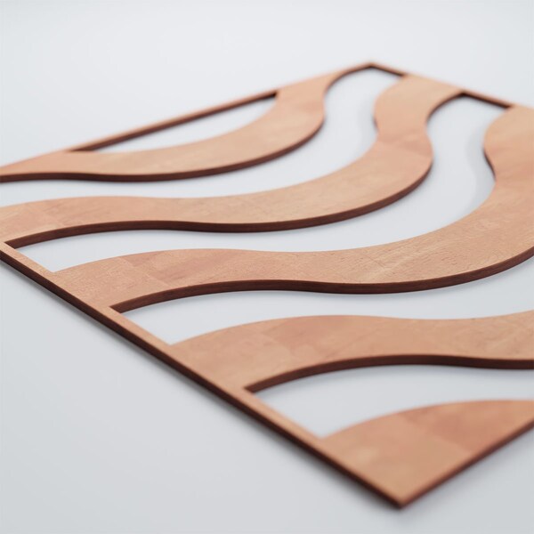 Ekena Millwork Large Parker Decorative Fretwork Wood Wall Panels, Cherry, 23 3/8"W x 23 3/8"H x 3/8"T - WALW24X24X0375PKRCH
