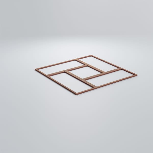 Ekena Millwork Large Sheffield Decorative Fretwork Wood Wall Panels, Walnut, 23 3/8"W x 23 3/8"H x 3/8"T - WALW24X24X0375SHFWA