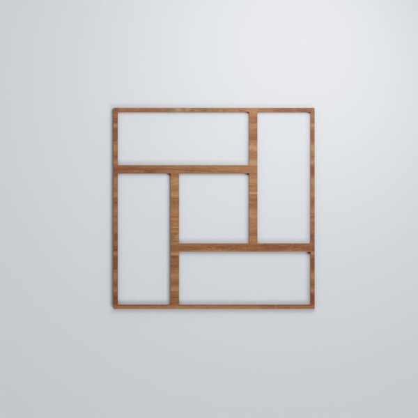 Ekena Millwork Large Sheffield Decorative Fretwork Wood Wall Panels, Walnut, 23 3/8"W x 23 3/8"H x 3/8"T - WALW24X24X0375SHFWA