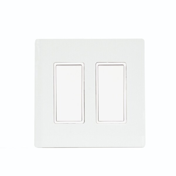 Eurofase On/Off Switch With White Screwless Plate And Box, 2 Swicthes - EFSSPW2