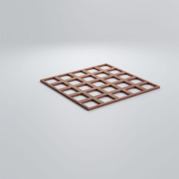 Ekena Millwork Medium Manchester Decorative Fretwork Wood Wall Panels, Walnut, 15 3/8"W x 15 3/8"H x 3/8"T - WALW16X16X0375MNCWA