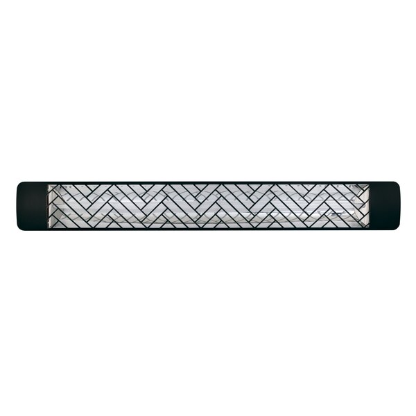 Eurofase 304 SS 61in Single Element 3000W 208V Heater, Black, Chevron Decor Plate - EF30208B1