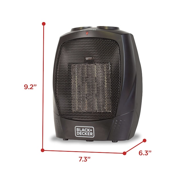 Black & Decker Personal 1500 Watt Electric Fan Compact Heater with Manual Control - BHDC201