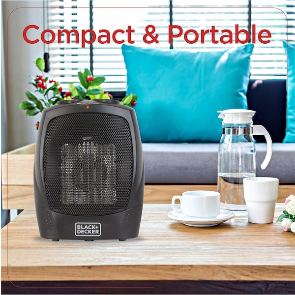 Black & Decker Personal 1500 Watt Electric Fan Compact Heater with Manual Control - BHDC201