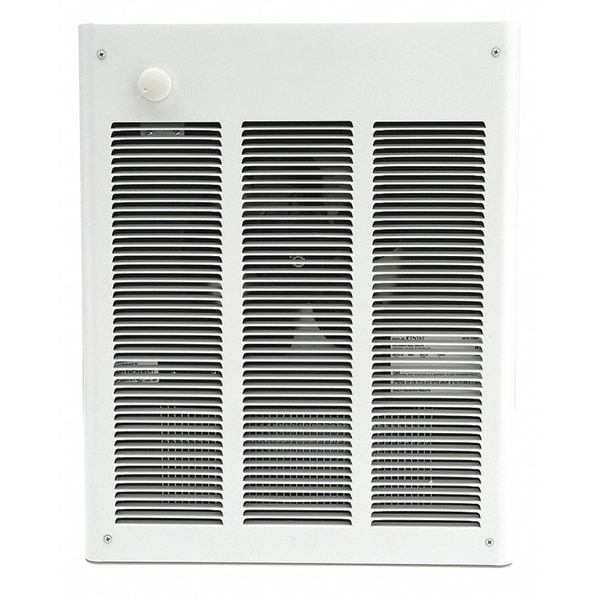 Dayton Recessed Electric Wall-Mount Heater, Recessed or Surface, 3600/4800 W, 208/240V AC, White - 3UF62