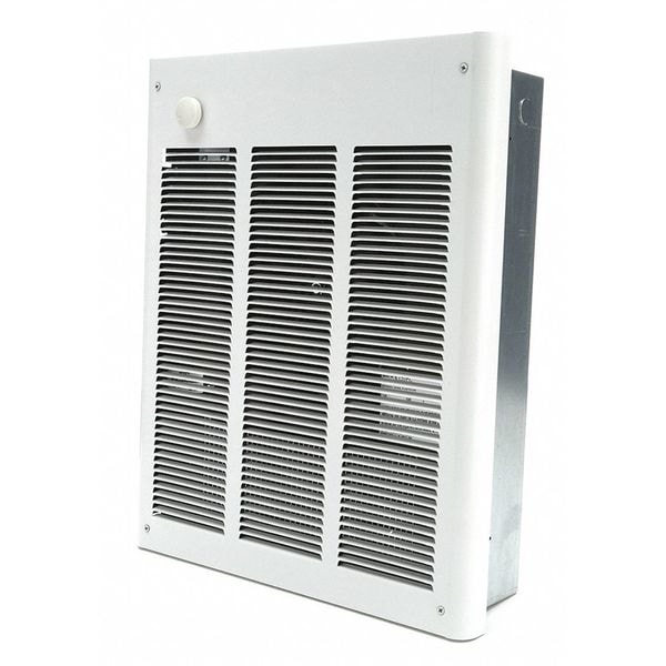 Dayton Recessed Electric Wall-Mount Heater, Recessed or Surface, 3600/4800 W, 208/240V AC, White - 3UF62
