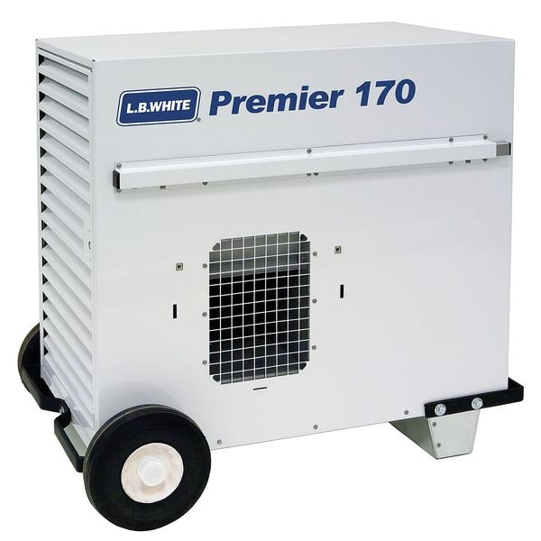 L.B. White Portable Gas Ducted Tent and Remediation Heater, Propane, Natural Gas, Direct Spark, 24 1/4 in Wx - TS170BSPN22168T