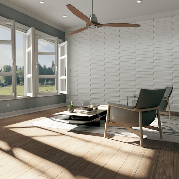 Ekena Millwork 19 5/8in. W x 19 5/8in. H Keyes EnduraWall Decor 3D Wall Panel Covers, Total 26.75 Sq. Ft., 10PK - WP20X20KYWH-CASE-10