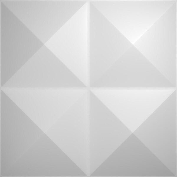 Ekena Millwork 11 7/8in. W x 11 7/8in. H Tirana EnduraWall Decor 3D Wall Panel Covers, Total 9.79 Sq. Ft., 10PK - WP12X12TIWH-CASE-10