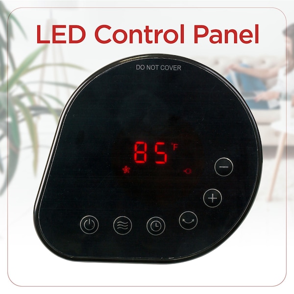 Black & Decker 1500 Watt Electric Fan Tower Heater with LED Display Control - BHVHC15