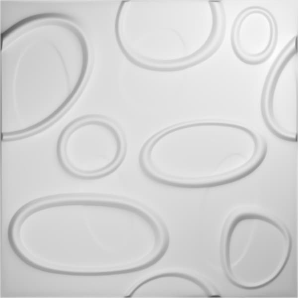 Ekena Millwork 19 5/8in. W x 19 5/8in. H Felix EnduraWall Decorative 3D Wall Panel Covers, Total 32.1 Sq. Ft., 12PK - WP20X20FEWH-CASE-12
