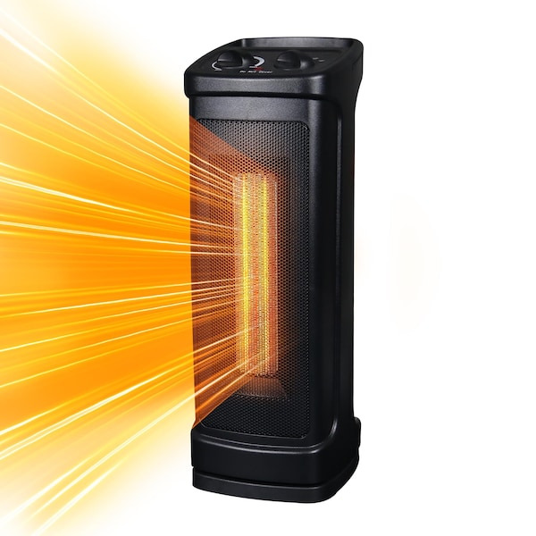 Edendirect 1500W Electric Portable Ceramic Heaters with 70deg Oscillating Room Tower Heater for Office Bedroom - IR-HT1017