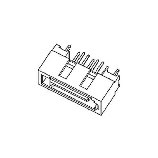 Conector de tarjeta Molex, 7 contactos, 1 fila, macho, recto, paso de 0.05 pulgadas, terminal de montaje en superficie, - 678005021