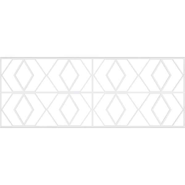 Ekena Millwork Set of Four Panels for 94 1/2"W x 36 1/4"H Hillrose Fretwork Wainscot Wall Paneling - WPKP18X01X47HRE