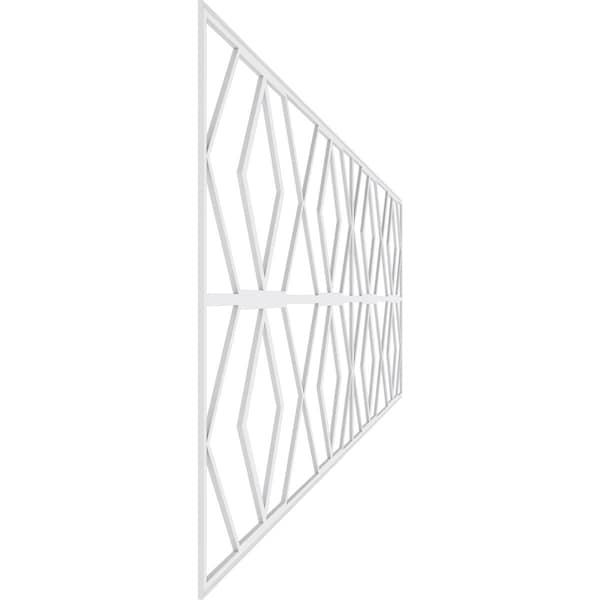 Ekena Millwork Set of Four Panels for 94 1/2"W x 36 1/4"H Hillrose Fretwork Wainscot Wall Paneling - WPKP18X01X47HRE