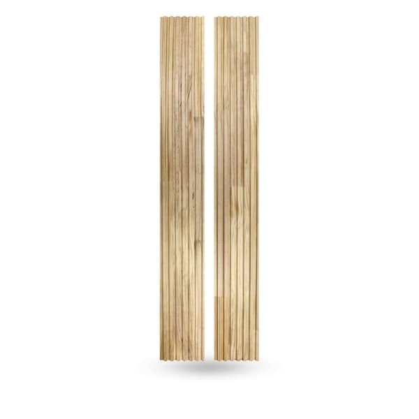 Ejoy Unfinished Slat Wood Panels for Walls, Paint and Stain Grade - Sleek, 4PK - WWC7G-0000