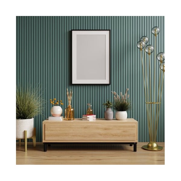 Ejoy Unfinished Slat Wood Panels for Walls, Paint and Stain Grade - Sleek, 4PK - WWC7G-0000