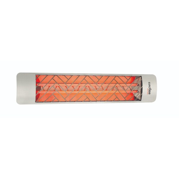 Eurofase SS 39in Dual Element 4000W 208V Heater, Stainless Steel, Chevron Decor Plate - EF40208S1