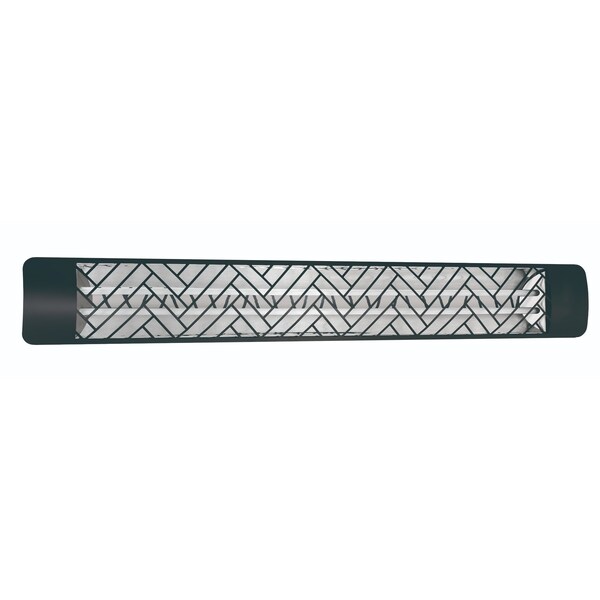 Eurofase SS 61in Dual Element 6000W 480V Heater, Black, Chevron Decor Plate - EF60480B1