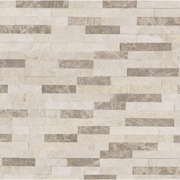 Msi Colorado Cream 6 in x 18 in Marble Splitface Corner Stacked Stone Ledger - ZOR-PNL-0142-SAM