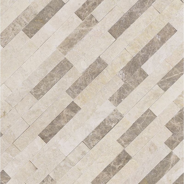 Msi Colorado Cream 6 in x 18 in Marble Splitface Corner Stacked Stone Ledger - ZOR-PNL-0142-SAM