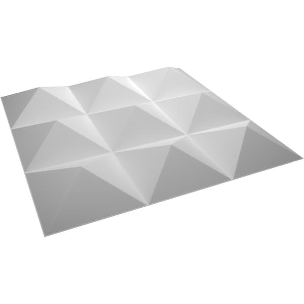Ekena Millwork Benson EnduraWall Decorative 3D Wall Panel, White, 11 7/8"W x 11 7/8"H - WP12X12BEWH