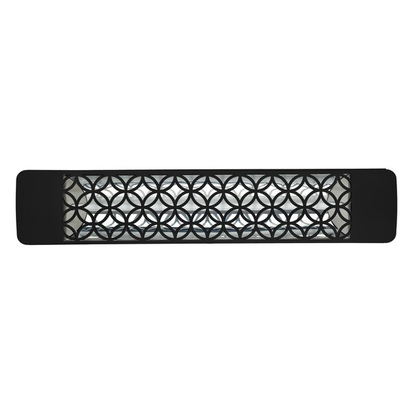 Eurofase 304 SS 39in Single Element 2500W 277V Heater, Black, Clover Decor Plate - EF25277B2