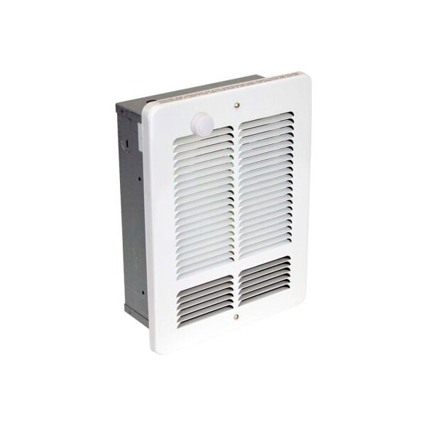 King Electric King Forced Air Wall Heater With Built-In Single Pole Thermostat, 2000W, 240V, WHT - W2420-T-W