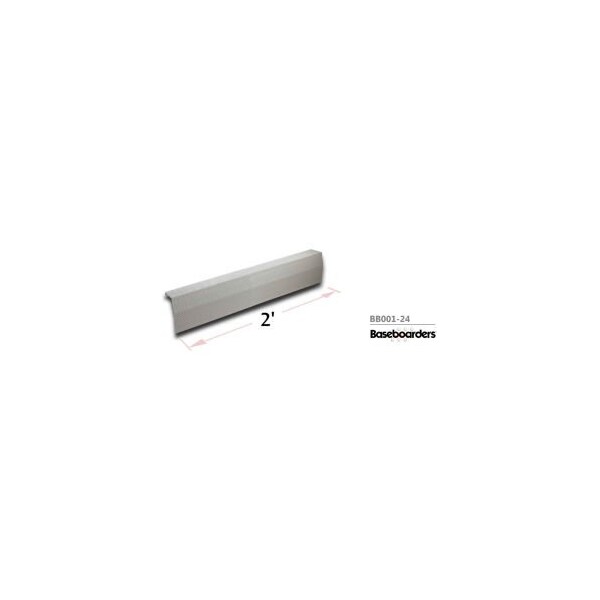 Buss General Partner Co Ltd Baseboarders Premium Series 2 ft Steel Easy Slip-on Baseboard Heater Cover, White - BB001-24-WHT